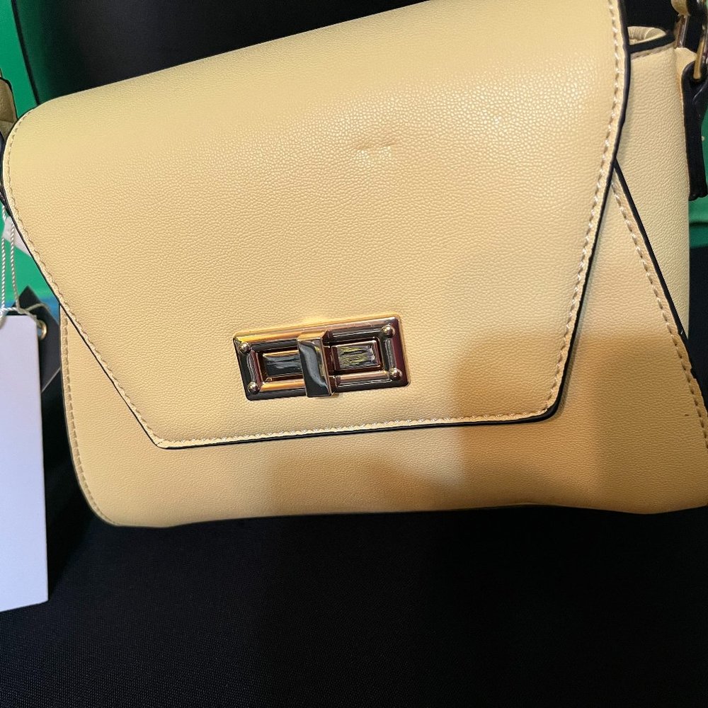 Isabella Footed Crossbody Bag in Yellow - Picture 2 of 10